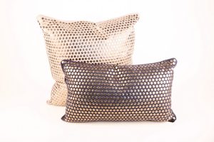 Brown Pillow with Copper Studs (1)