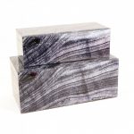 Black and White Faux Granite Boxes (2)