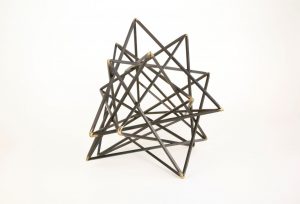 Black Geometric Sculpture