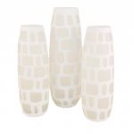 Contemporary White Glass Vases (3)