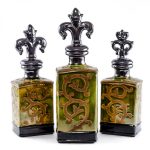 Ceramic Green and Brown Decorative Bottles(3)