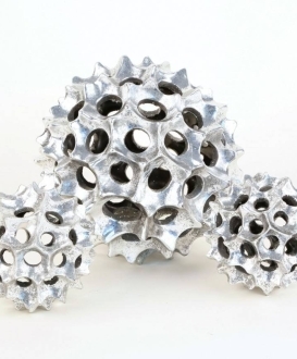 Decorative Silver Spheres (3)