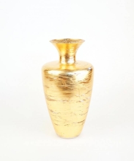 Brushed Gold Glass Vase