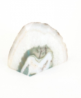 Green and White Agate Geode