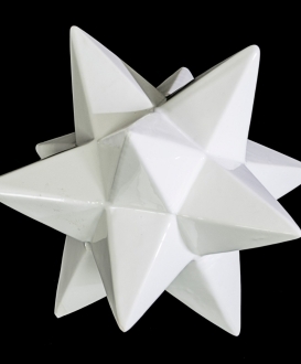 White Ceramic Geometric Star